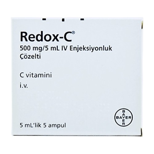 Redox-C Injection (Vitamin C 500mg, 5ml Ampoules, Pack of 5)