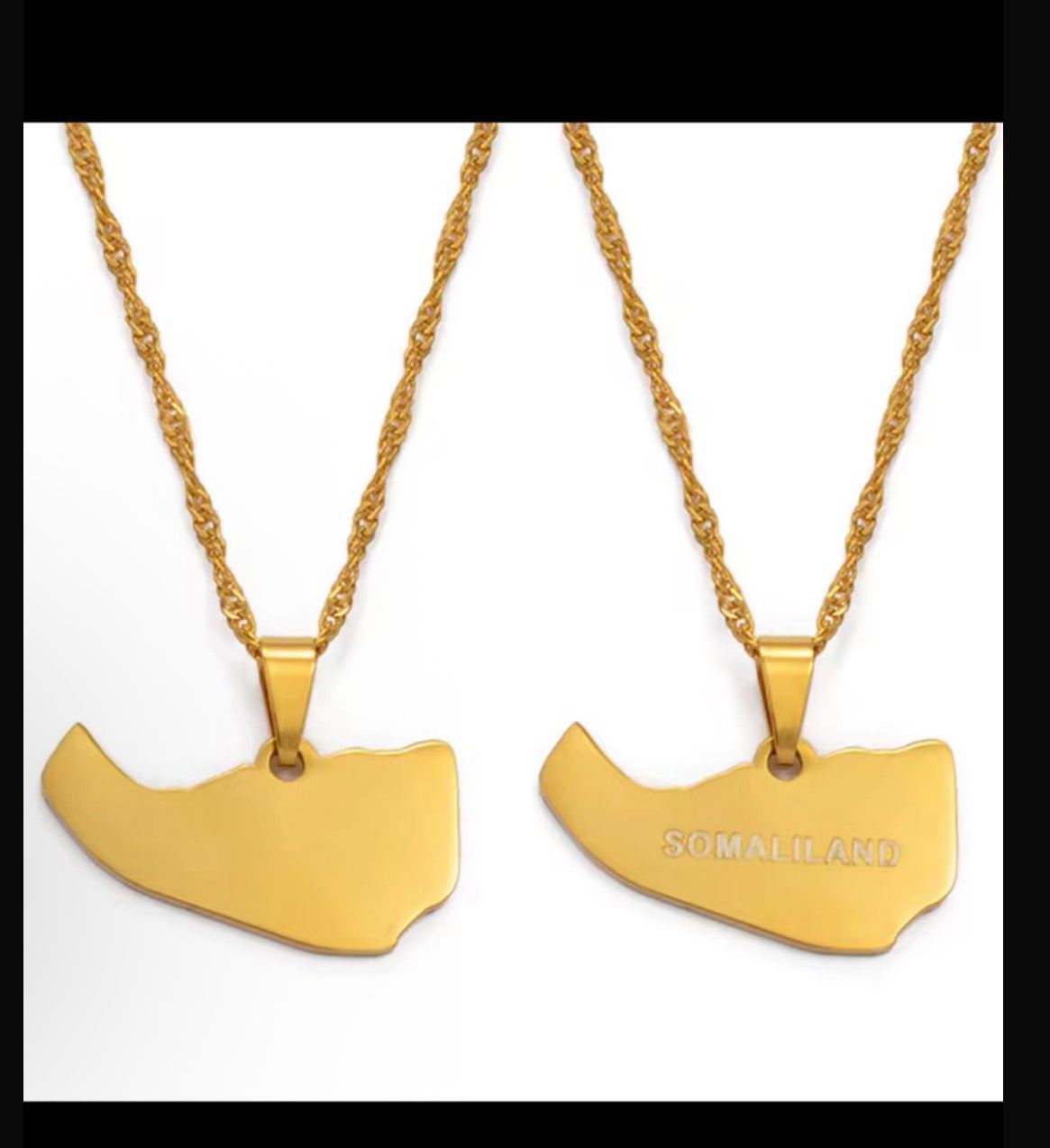 Map Necklace Somaliland Pendant